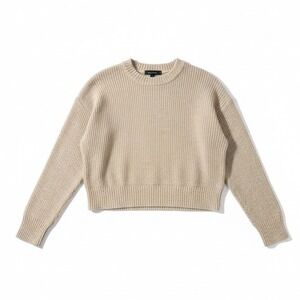 H&M Divided Multi Color Marled Ribbed Cropped Crewneck, Women's XS Sweater